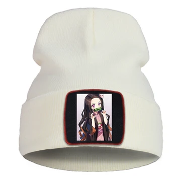 Pălărie pentru bărbați Kamado Nezuko Demon Slayer Anime Kawaii Bărbați Capac Kpop Beanie Bonete Pentru Femei Sapca Hip-Hop Imagine 2
