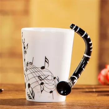400ml Muzica Cana Creative Vioară, Chitară Cana Ceramica de Cafea Ceai Lapte Suficient Cani cu Maner Cani de Cafea Noutate Cadouri