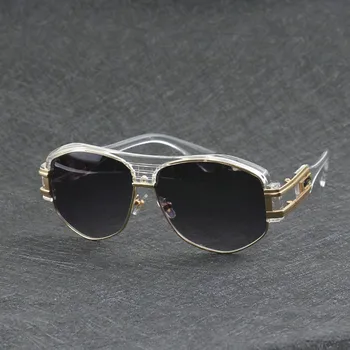 KAPELUS Noi femei ochelari de soare Mari față ochelari de soare cu ramă din metal Maro jumătate cadru ochelari de soare Imagine 2