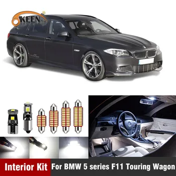 21pcs Eroare gratuit pentru BMW seria 5 F11 Touring Wagon 520d 525d 530d 535d 528i 530i 535i 550i bec LED Lumina de Interior Kit (2011+)