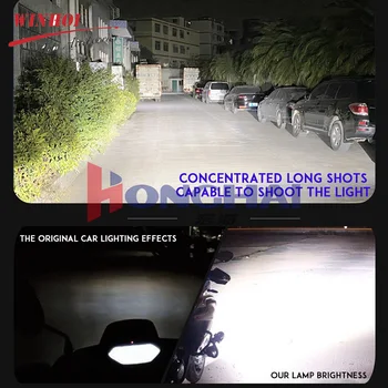 12 LED-uri Faruri de Motocicletă de Mare Flash Fascicul Auxiliare CONDUS Motocicleta Faruri cu Comutator pentru Motocicleta Scuter lumina Reflectoarelor