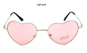 2022 Doamnelor Inima în Formă de ochelari de Soare metal Femei de Brand Designer de Moda fără ramă DRAGOSTE Ochelari Ray Bărbați Oglindă oculos de sol Imagine 2