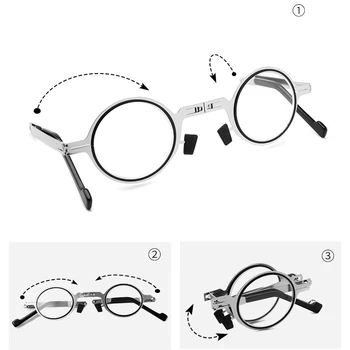 Pliante Anti Blue-ray Ochelari de Citit pentru Femei la moda Ochi de Pisică Cadru Rotund Portabil Ultra-subțire pentru Bărbați Ochelari de Citit
