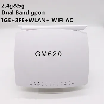 4/5 buc/lot GM620 ONU Pasiv 1GE+3FE WLAN+2.4 g&5g WIFI AC GPON gm620 ONU ONT transport gratuit Optică FTTH Router Imagine 2