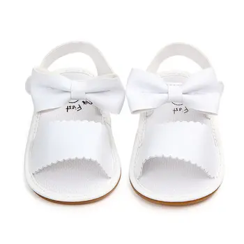 Drăguț Nou-născut Copilul Fete Bowknot Printesa Pantofi Copilul Sandale de Vara PU Non-alunecare de Cauciuc Pantofi Marimea 0-18M