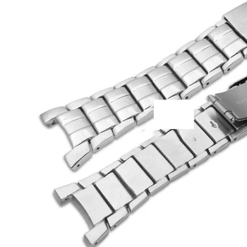 Metal argintiu Înlocuire Mansete Pentru Casio EDIFICIU EF-531 EF531 Anti-toamna Durabil de Înaltă Calitate din Oțel Inoxidabil Curea de Ceas Imagine 2