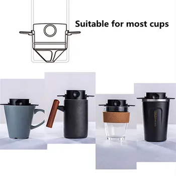 Reutilizabile Cafea Filtru Portabil de Cafea Halbă de Călătorie de Mână-a făcut Cafea Dripper Ceașcă de Ceai Set Ibric de Cafea Coffeeware Camping Produs Imagine 2