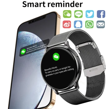 2022 Nou Ceas Inteligent Bărbați Ecran Tactil Complet Sport Fitness Ceas IP67 rezistent la apa Bluetooth Pentru ios Android smartwatch Barbati+cutie Imagine 2