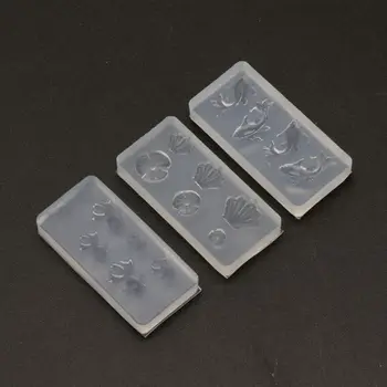 3Pcs Mini Dimensiune Carasi Frunze de Lotus Earrrings Coliere Rășină Apă Dag DIY Bijuterii Rășină Mucegai Kit de Luare de Bijuterii Instrumente Imagine 2
