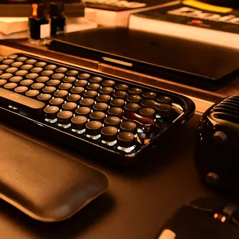 Lofree Cerneală de Aur mașină de Scris fără Fir Bluetooth Tastatură Mecanică Mouse-Set de Tastatură cu iluminare de fundal pentru Laptop Diy Desktop pentru Pc Dota2
