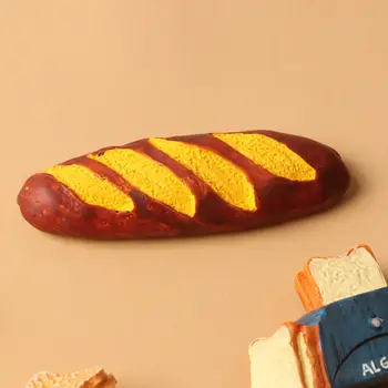 Pâine, Frigider Inserați Codul Simulare Alimente Pastă Magnetic Mesaj Magnetic Inserați Codul Ceai De După-Amiază Decor Stereo Rășină Imagine 2