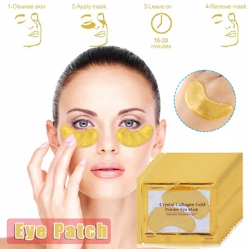 Cristal de Colagen Pulbere de Aur Masca pentru Ochi Anti-Imbatranire Cercurile Intunecate de Acnee Frumusete Patch-uri Pentru Ochi de Îngrijire a Pielii Cosmetice coreene 20p=10pairs