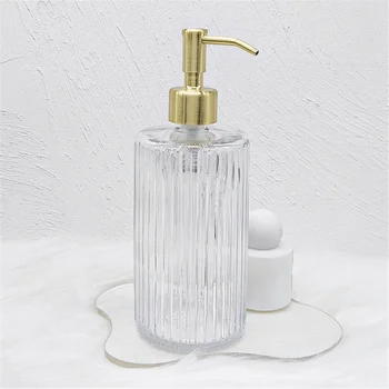 450ml Dozator de Săpun Bucătărie Detergent Sub-sticlă Transparentă, Sticlă Sticlă de Șampon cu Pompa de Metal Baie de Spălare de Mână Sticle