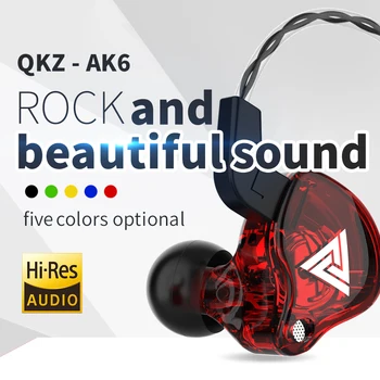 QKZ AK6 de 3,5 mm Căști cu Fir de Cupru Driver Stereo HiFi Casti Earbuds Bas Muzica Sport Ps4 Cască Gamer Auditive Imagine 2