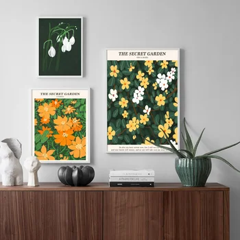 Musetel Magnolie Floare De Cires Wisteria Arta De Perete Panza Pictura Estetica Postere Si Printuri Living Decorul Camerei Poze