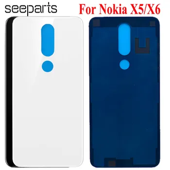 Pentru Nokia X6 2018 Capacul Bateriei 6.1 Plus Locuințe Din Spate Caz Pentru Nokia X5 2018 Ușa Din Spate Panou De Sticlă 5.1 Plus Capacul Bateriei Imagine 2