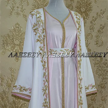 Laxsesu Caftan Marocan Rochii De Seara Broderie Eleganta Cu Maneci Lungi Musulman Abaya Dubai 2022 Femei Rochie Lungă