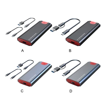 Dual Protocol M2 Hard Disk Cabina de M. 2 până La USB de Tip C Adaptor Caseta Hard Disk Mobil Cutie pentru Nvme Pcie unitati solid state Sata M/b Cheie Ssd Imagine 2