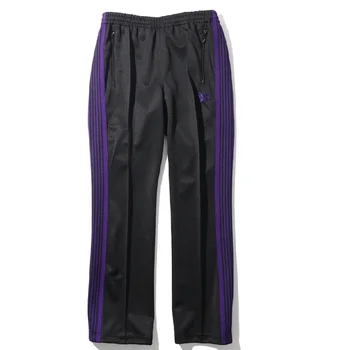 ACE negre Piesa Pantaloni Fluture Brodat Violet Bandă Panglică Clasice Ace pantaloni de Trening High Street Japonia Stil Joggeri