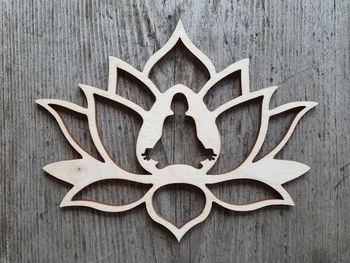 OM forma de floare de lotus ,simbol Om taie, pardoseală de Lemn Om de Flori Meditație Cameră Decor Acasă Om semn, Spiritual decor