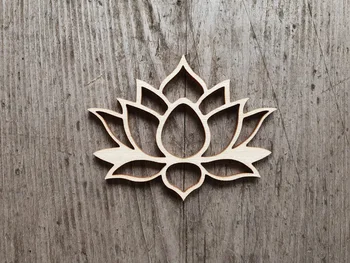 OM forma de floare de lotus ,simbol Om taie, pardoseală de Lemn Om de Flori Meditație Cameră Decor Acasă Om semn, Spiritual decor Imagine 2