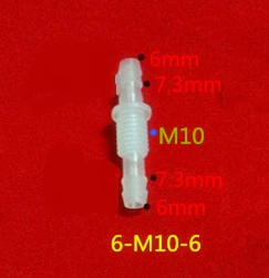 6-M10-6 Iaz Furtun Conector din Plastic clar Pentru Furtun Flexibil Joiner Țeavă de 90 de grade 100buc