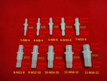 6-M10-6 Iaz Furtun Conector din Plastic clar Pentru Furtun Flexibil Joiner Țeavă de 90 de grade 100buc Imagine 2