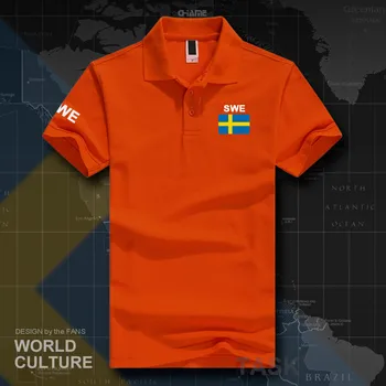 Suedia suedeză Sverige Suedez tricouri polo barbati maneca scurta alb mărci tipărite pentru țară 2017 bumbac națiune echipa pavilion nou SE