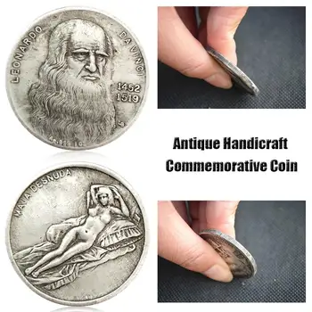 Noua Colectie De Monede 1452-1519 Da Vinci Artizanat Medalii De Argint Monedă Comemorativă Bărbați Cadou De Colectie