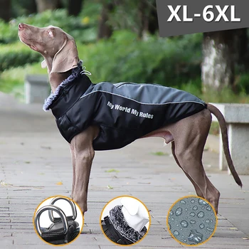 XL-6XL Câine de Companie Haine de Iarna Cald Îngroșa Pulover Pentru Mediu Câine Mare Haina Sacou în aer liber Pentru Provizii Câine Haine