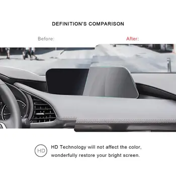 RUIYA ecran protector pentru Mazda 3 4 8.8 inch 2019 mașină de navigare atingeți afișare centru,9H temperat pahar ecran protector de film Imagine 2