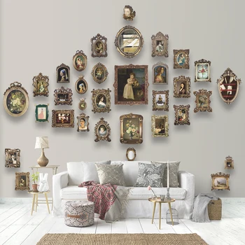 Baroc European de familie rama foto portret noptieră aur retro cadru de rasina cadru de imagine de fundal decorare perete cadru