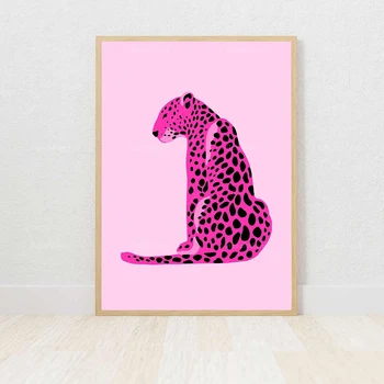 Steaua cheetah/leopard xoxo imprimare color, leopard pregătitoare arta de perete poster de imprimare estetica decorarea camerei poster Imagine 2