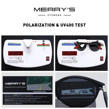 MERRYS DESIGN Bărbați Femei Clasic Retro Nit Polarizat ochelari de Soare TR90 Picioarele mai Ușoare de Design Cadru Oval Protecție UV400 S8126