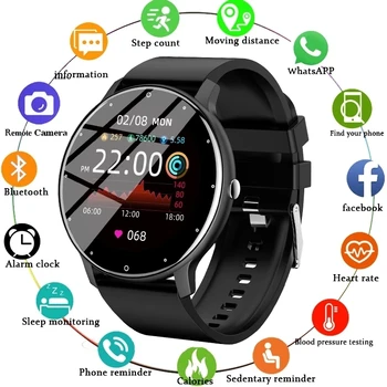 2022 Nou Ceas Inteligent Bărbați Femei Full Touch Screen Sport Fitness Ceas IP67 rezistent la apa Bluetooth Pentru IOS Android Smartwatch Bărbați