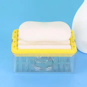 Durabil Spumare Săpun Cutie Reutilizabile Cutie de Săpun Ușor pentru a Curăța Rola Stil de Săpun Suport de Stocare Imagine 2