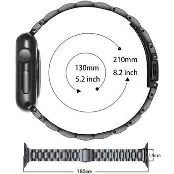 Din Oțel inoxidabil Brățară de Link-ul pentru Apple Watch Band 6 7 8 SE 40mm 41mm 44mm 45mm 49mm Femei Subțire Curea pentru iWatch 5 4 Accesorii Imagine 2