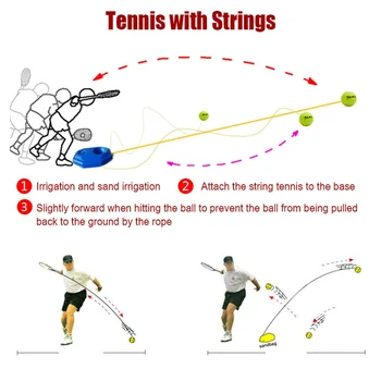 Tenis Minge De Formare Octogonal Bază + Minge Coarda Elastica Practica De Auto-Revenire Mingea Antrenor De Tenis De Formare Instrument De Ajutor Imagine 2