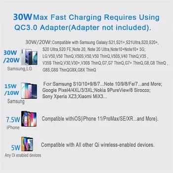 40W Rapid Încărcător Wireless Pentru iPhone 13 12 11 Pro Xs Max Mini X Xr 8 Inducție AirPods 3 Pad Pentru Samsung S20 S21 S10 S9 Notă