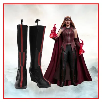 Wanda Viziune Scarlet Witch Cosplay Pantofi Cizme Costume De Halloween Accesoriu Personalizat Imagine 2