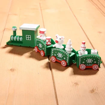 1 buc Mini Decor de Crăciun de Plastic, Tren de Jucărie din Lemn Elan Ornament de Crăciun Petrecere Acasă Decor Festiv Cadou o Jucarie pentru Copii turnat sub presiune