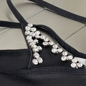 TWOTWINSTYLE Casual Negru Dantelă Pantaloni Pentru Femei Talie Mare Mozaic de Diamante Flare Pantaloni Femei 2021 Vară Stil de Moda