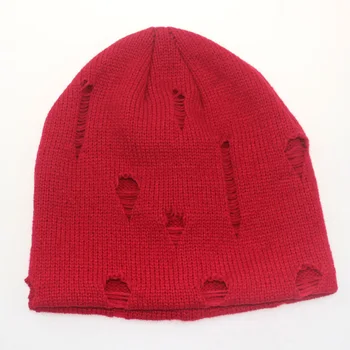 Toamna iarna Nou Unisex Gaura tricotate pălărie de moda de sex Feminin cald Strada hip hop Chelioși Căciuli Oameni de Agrement de acoperire capac Z190