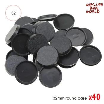 40PCS 32mm Plastic Rotund baze pentru Miniaturi
