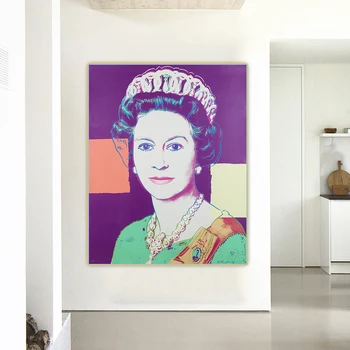 Citon Andy Warhol《Regina Elisabeta a II -》 Pop Art Panza Pictura in Ulei Poster de Arta Decorativ Imprimare Imagine Decor de Perete Decor Acasă