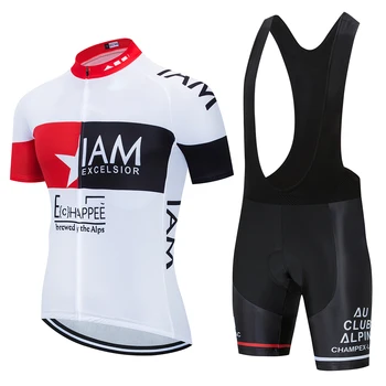 IAM Cycling Uniformă Mens Jacheta Echipa Pantaloni Gel de Om Profesionale Tricou Mountain Bike 2023 Sport Set de Vara Jersey Jumper Costum