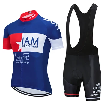 IAM Cycling Uniformă Mens Jacheta Echipa Pantaloni Gel de Om Profesionale Tricou Mountain Bike 2023 Sport Set de Vara Jersey Jumper Costum Imagine 2