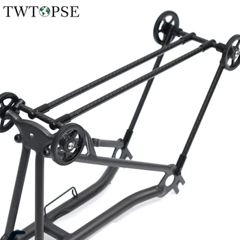 TWTOPSE Pliere Biciclete de Carbon, portbagaj Spate Pentru Brompton Biciclete Usoare O C Line Cargo Titularul Parte(nu se potrivesc 3SIXTY PIKES) Imagine 2