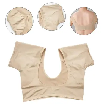 Sudoare Underarm-absorbant Vesta Super-Elasticitate cu mânecă Scurtă T-shirt Forma Sudoare Tampoane Refolosibile Lavabile Axilei Axila Sudoare Imagine 2