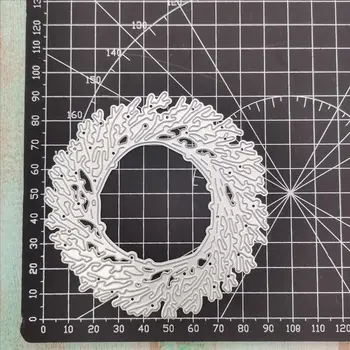 Coroană rotundă de Metal de Tăiere Moare Șabloane Pentru DIY Scrapbooking Carte de Hârtie Decorative Ambarcațiuni Moare Relief Mor Cu Imagine 2